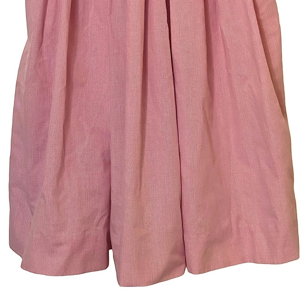 Silly Goose Pink Mini Check Hand Smocked Sleeveless Dress Sz 5 Lady Bug - Picture 6 of 9